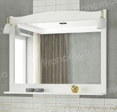 Зеркало Francesca Империя 100 белый полотно (со светильниками)