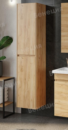 Шкаф-пенал Венеция Star 35 дуб крафт золотой 2 двери