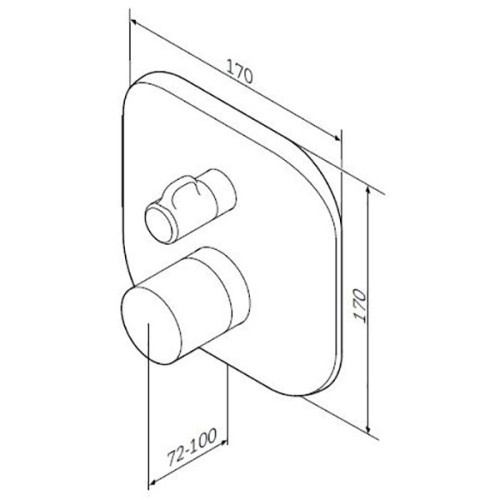 Смеситель для душа AM PM Sensation F3075600 с термостатом