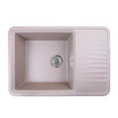 Кухонная мойка Formastone FostoGran Романа, прямоугольная с крылом, цвет дюна