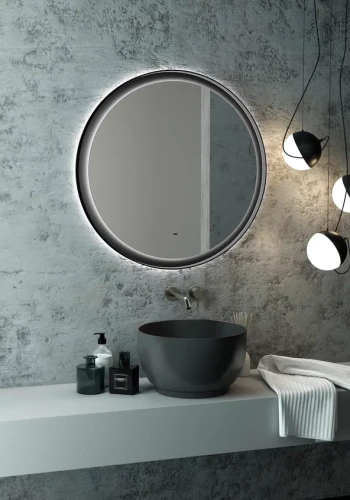 Зеркало Континент Planet black Led D 800 с бесконтактным сенсором