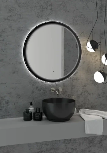 Зеркало Континент Planet black Led D 800 с бесконтактным сенсором