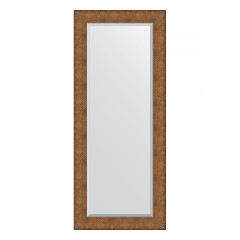 Зеркало настенное с фацетом EVOFORM в багетной раме медная кольчуга, 62х147 см, BY 3951