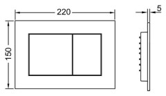 Кнопка смыва Tece Planus 9240365 для унитаза