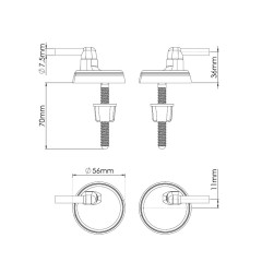 Крепление для крышки унитаза Nova King NV7028