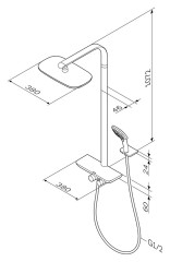 Душевая система AM PM Sensation F0730000