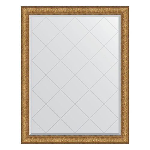 Зеркало настенное с гравировкой EVOFORM в багетной раме медный эльдорадо, 94х119 см, BY 4352