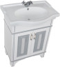 Тумба с раковиной Aquanet Валенса 70 белый краколет/серебро