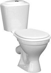 Унитаз - компакт КЕРАМИН Симпл Алкапласт 355х630х780 напольный, мягкое сиденье в комплекте, белый (CS00077210)