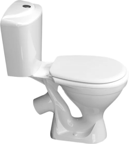 Унитаз - компакт КЕРАМИН Симпл Алкапласт 355х630х780 напольный, мягкое сиденье в комплекте, белый (CS00077210)