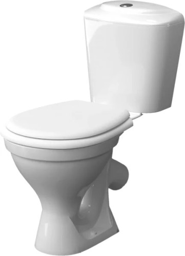 Унитаз - компакт КЕРАМИН Симпл Алкапласт 355х630х780 напольный, мягкое сиденье в комплекте, белый (CS00077210)