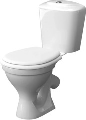 Унитаз - компакт КЕРАМИН Симпл Алкапласт 355х630х780 напольный, мягкое сиденье в комплекте, белый (CS00077210)