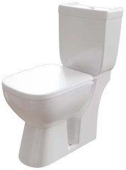 Унитаз-компакт EKOKERAMA DILETTO 370х630х800 гор,изонтальный выпуск, сиденье микролифт, белый (0420)