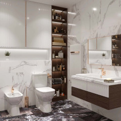 Унитаз-компакт EKOKERAMA DILETTO 370х630х800 гор,изонтальный выпуск, сиденье микролифт, белый (0420)