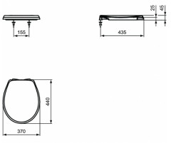 Крышка-сиденье для унитаза Ideal Standard Eurovit с микролифтом, белое (W303001)