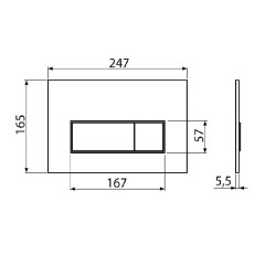 Кнопка смыва alcadrain 25х3.6х17 для инсталляции, пластик, цвет Белый (M576)