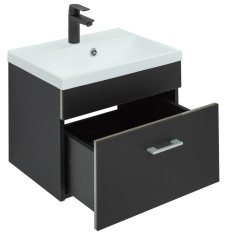 Тумба под раковину Aquanet Верона 50 черный матовый