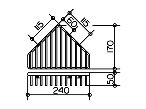 Полочка Keuco Universal, Хром (24904010000)