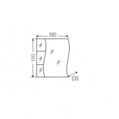 Зеркальный шкаф СанТа Волна 55 с подсветкой