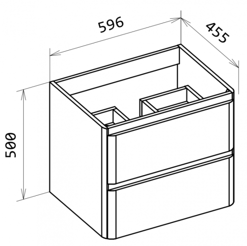 База под раковину подвесная BelBagno ALBANO-600-2C-SO-RR