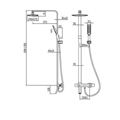 Душевая система KAISER Zinger (35282)