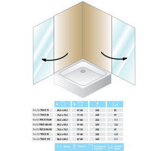 Душевой уголок Kolpa San Terra Flat TKK/E 80x80