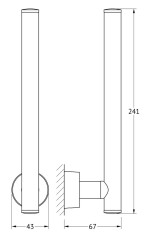 Держатель запасных рулонов туалетной бумаги (хром) (FBS) NOS 021