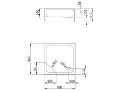 Душевой акриловый поддон RADAWAY NAXOS SNC9941-28