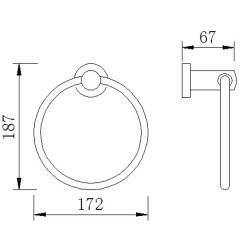 Держатель для полотенца Rush Victoria VI71510