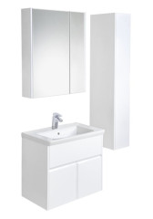 UP Шкаф зеркальный 700 мм, белый глянец