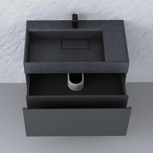 Тумба RAVAL Facet 80 подвесная Антрацит (Fac.01.80/P/A/RL)