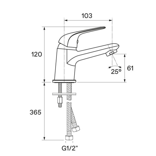Смеситель Santek Нико для раковины, хром (WH5A02005C001)