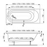 Ванна акриловая VAGNERPLAST KASANDRA прямоугольная, 180х70 см, белая (VPBA187KAS2X-04)