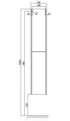 Пенал подвесной AQUATON Йорк светлое дерево (1A171203YOAY0)