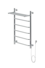 Полотенцесушитель электрический Aquanet Fiona 80х50 Тэн справа, с полкой