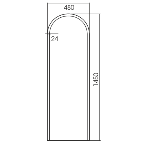 Зеркало AZARIO Арракис 480х1450 c подсветкой и диммером, бесконтактный сенсор (LED-00002500)