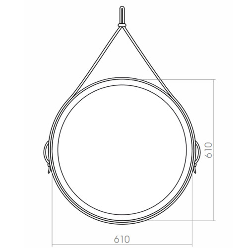 Зеркало AZARIO Капитан D610 c подсветкой и диммером, бесконтактный сенсор, белая кожа (LED-00002475)