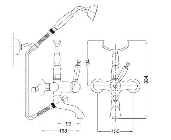 Смеситель Bugnatese Oxford 6302 (19640)