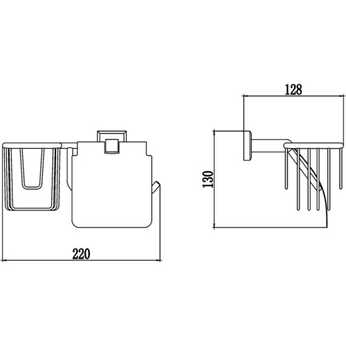 Держатель для туалетной бумаги и освежителя воздуха Savol S-R09551 хром