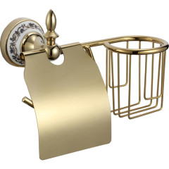 Держатель для туалетной бумаги и освежителя Savol S-L06851B золото