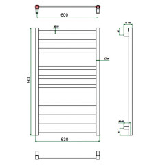 Полотенцесушитель ГРОТА VENTO 63/90