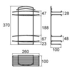 Полка корзина Milardo 212W020M44