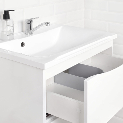 Тумба Итана Мишель 65 645х446х550 подвесная с раковиной Milena 65 Белый глянец (CS00080617)