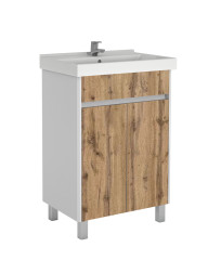 Тумба под умывальник &quot;Fest 60&quot; Uno Дуб ВОТАН без ящика Домино