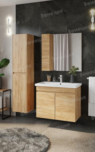 Зеркало-шкаф Венеция Star 80 дуб крафт золотой