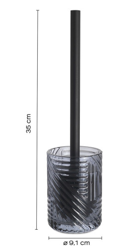 Gedy Corinne, напольный стеклянный ерш, цвет голубой