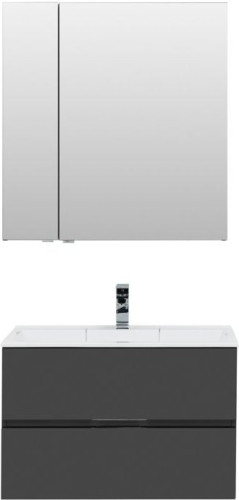 Мебель для ванной Aquanet Алвита 80 серый антрацит