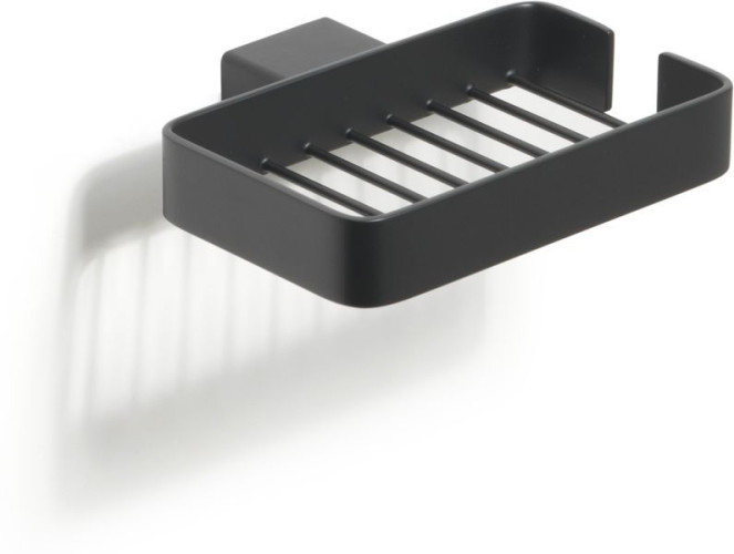 Gedy Lounge, настенная металлическая мыльница - решетка, цвет черный матовый