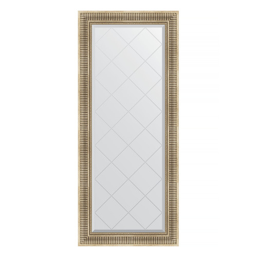 Зеркало настенное с гравировкой EVOFORM в багетной раме серебряный акведук, 67х157 см, BY 4153