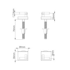 Крепление для крышки унитаза Nova Shell NV7029